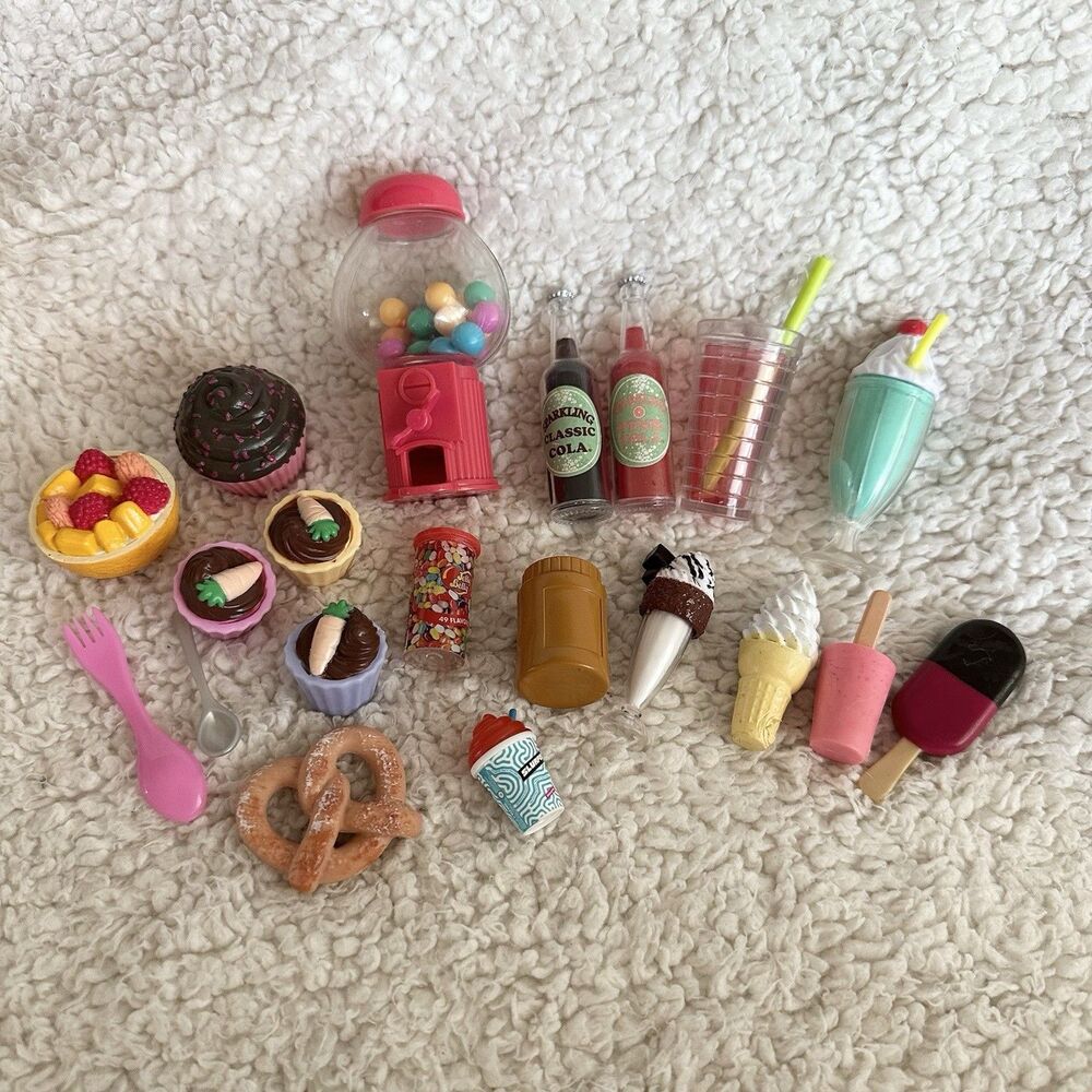 Our Generation Food Ice Cream Dessert Cupcake Accessories Lot For 18” Doll